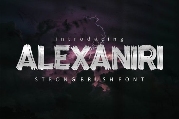 Alexaniri: A Bold Brushed Display Font for Handmade Brands