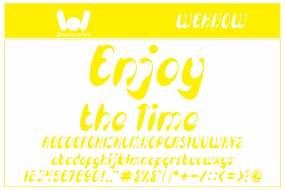 Enjoy the Time: A Whimsical Display Font That Feels Like a Breath of Fresh Air
