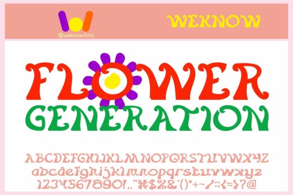 Flower Generation Font for Business