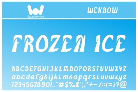 Frozen Ice Font for Creative Projects
