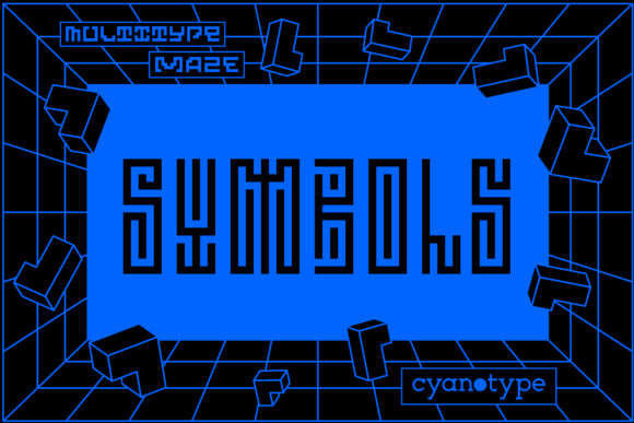 MultuType Maze Symbols: A Pixel-Driven Display Font for Scroll-Stopping Campaigns